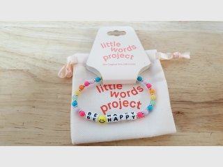 New Little Words Be Happy Beaded Bracelet