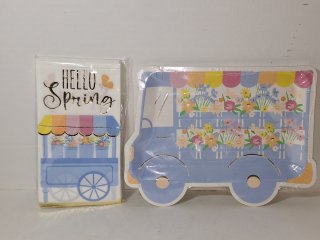 New matching napkins and plate sets