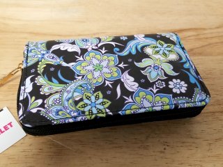 New Floral Print Zipper Wallet, 7 in