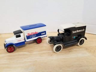 ERTL model coin banks, each approx 6 by 4 by 3 inch