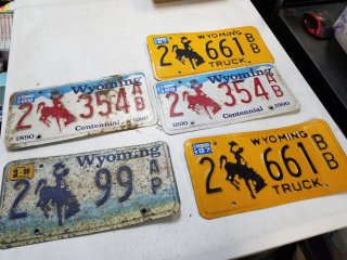 Wyoming license plates 
