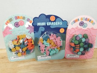 New Mini Erasers Packs