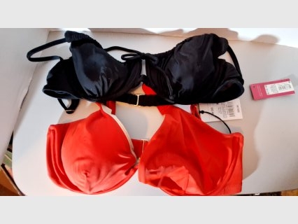 Red & Black Bikini Tops XL