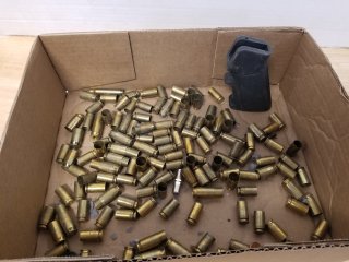 Ammo shell casings and pistol grip