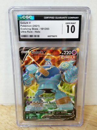 CGC 10 Golurk V Holo Pokemon Card