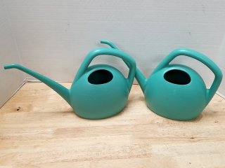 New Two Teal Watering Cans, 56 oz ea.
