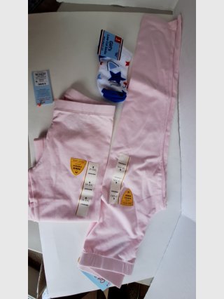 Pink Girls Leggings & Socks Size S