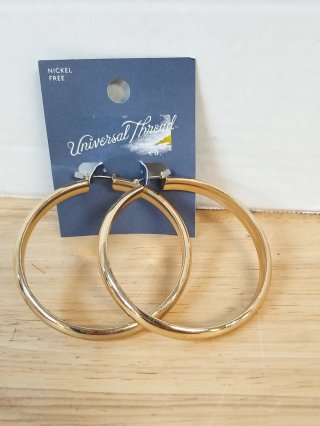Gold Hoop Earrings 3 inch