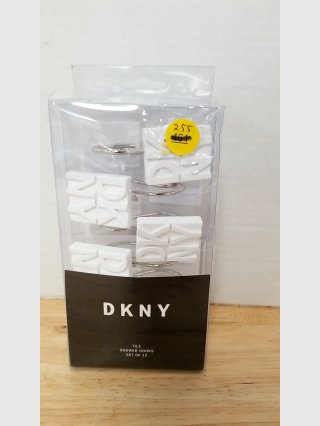 New White DKNY Shower Hooks Set