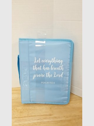 New Blue Bible case, approx 11 by 9 inch