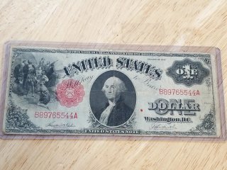1917 $1 United States Note, large bill, good cond