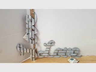 Corrugated Metal Love sign, 16 inch, 2 total