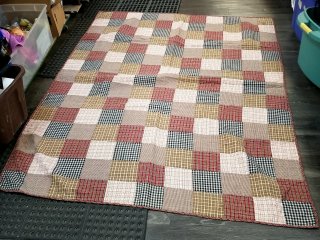 Patchwork Quilt, 82x82 in, great cond