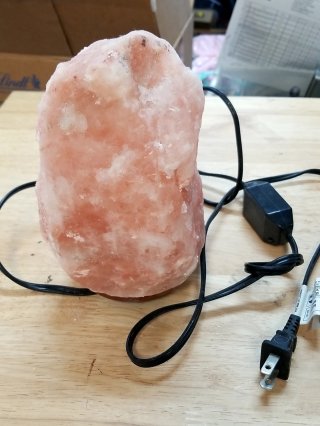 Pink Salt Lamp with Cord, 10 in, works