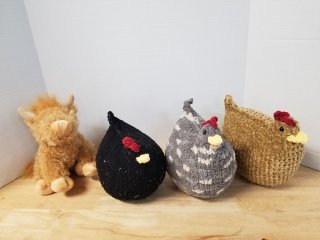 Plush animals, each approx 12 inch tall 