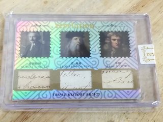 Einstein, DaVinci, Newton History Relics Card, RARE,  41/50