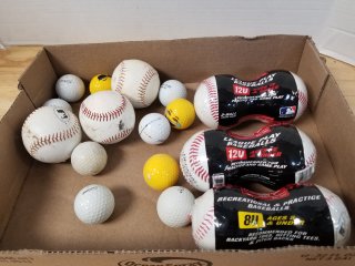 Baseballs and golf balls