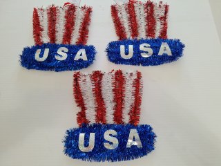 3 USA patriotic decor