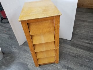 Wood stand with drawers,  32 by 24 by 16 inch 