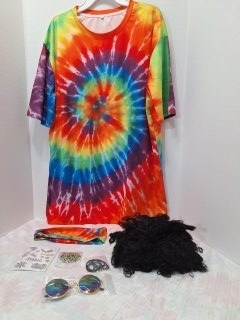 Mens size large hippie costume 