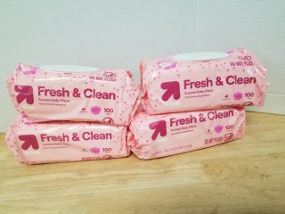 New scented baby wipes 100 in each