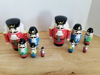 Painted Nutcracker Figures, Good cond, 8 in