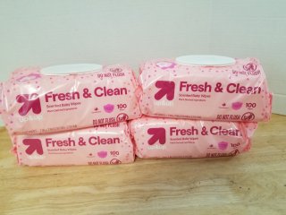 New scented baby wipes 100 in each