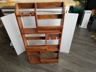 Wood display shelf, 44 by 22 by 5 inch 