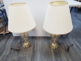 Pair of lamps each 34 inch tall 