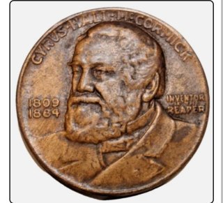 Cyrus McCormick medallion 