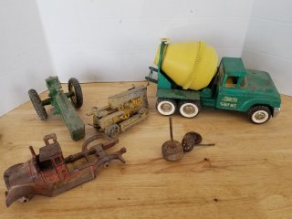 Old toys with missing parts
