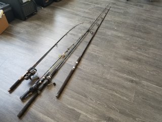 Fishing poles, longest approx 8 foot