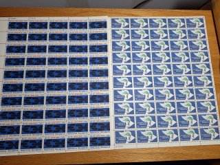 2 full sheets of unused stamps 