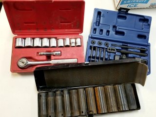 Socket Set with Red and Blue Cases