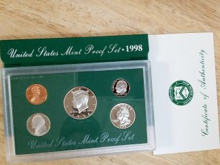 1998 US Mint Proof Set Coins