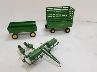 John deere toys, largest approx 9 by 7 by 6 inch