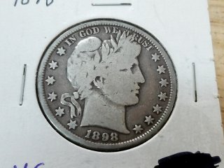 1898 Barber Silver 1/2 Dollar