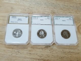 3 1999 S Clad Quarters