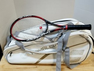 Tennis Racket and White Bag, Great condition