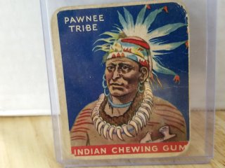 Vintage Pawnee Tribe Indian Chewing Gum Card