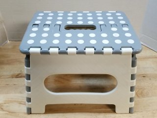 Gray Folding Step Stool, 12 in