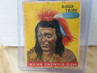 Vintage Sioux Tribe Chewing Gum Card