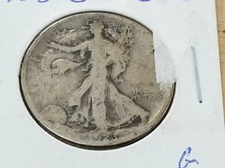 1923 S Walking Liberty silver half