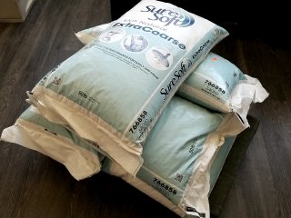 New Water Softener Salt Bags, Five 50lb bags