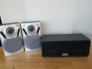 SPEAKERS, tallest approx 14 inch