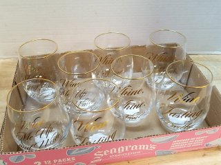 New Gold Rim Wine Glasses