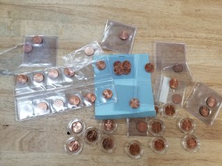 38 Uncirculated pennies,  2009-2014