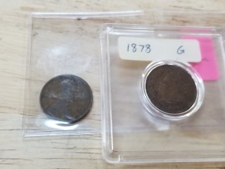 1909 and 1878 Penny