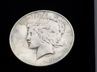 1927 D Peace silver dollar 