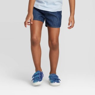 New Toddler Girls\' Denim Woven Pull-On Short, 4T